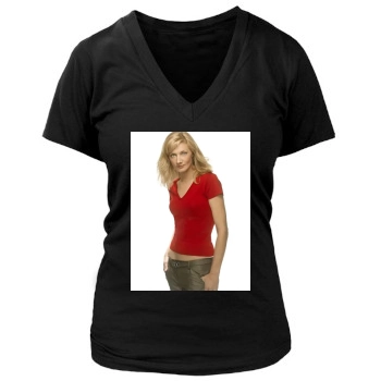 Joely Richardson Women's Deep V-Neck TShirt