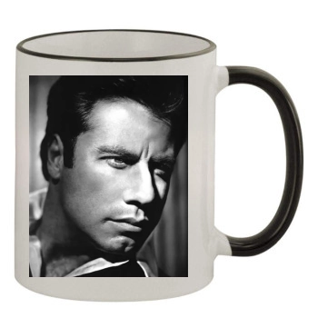 John Travolta 11oz Colored Rim & Handle Mug