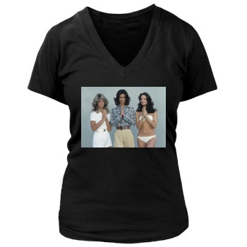 Farrah Fawcett Women's Deep V-Neck TShirt