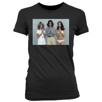 Farrah Fawcett Women's Junior Cut Crewneck T-Shirt