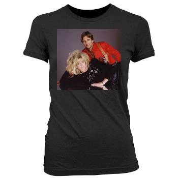 Farrah Fawcett Women's Junior Cut Crewneck T-Shirt