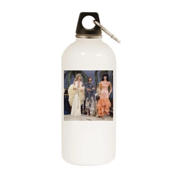 Farrah Fawcett White Water Bottle With Carabiner