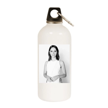 Felicity Jones White Water Bottle With Carabiner