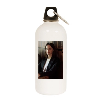 Felicity Jones White Water Bottle With Carabiner