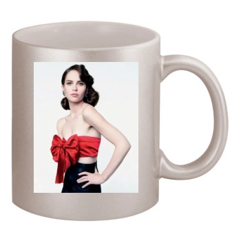 Felicity Jones 11oz Metallic Silver Mug