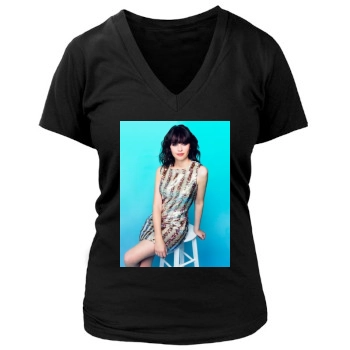 Felicity Jones Women's Deep V-Neck TShirt