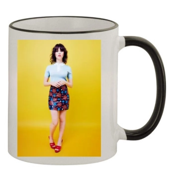 Felicity Jones 11oz Colored Rim & Handle Mug