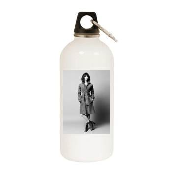 Felicity Jones White Water Bottle With Carabiner