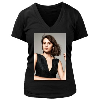 Felicity Jones Women's Deep V-Neck TShirt