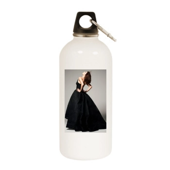 Felicity Jones White Water Bottle With Carabiner