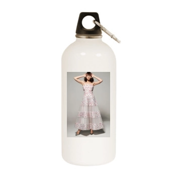 Felicity Jones White Water Bottle With Carabiner