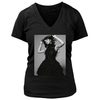 Felicity Jones Women's Deep V-Neck TShirt