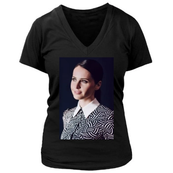 Felicity Jones Women's Deep V-Neck TShirt