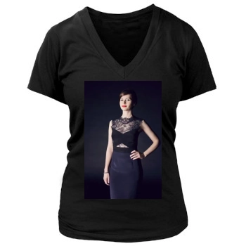 Felicity Jones Women's Deep V-Neck TShirt