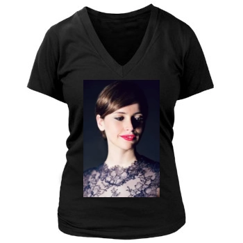 Felicity Jones Women's Deep V-Neck TShirt