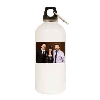 Felicity Jones White Water Bottle With Carabiner