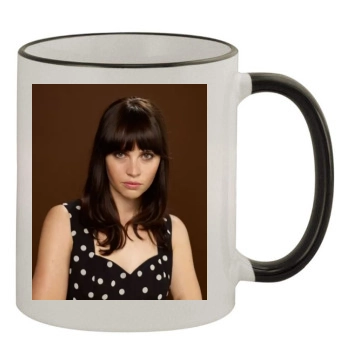 Felicity Jones 11oz Colored Rim & Handle Mug