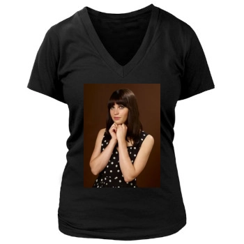 Felicity Jones Women's Deep V-Neck TShirt