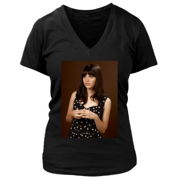 Felicity Jones Women's Deep V-Neck TShirt