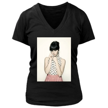 Felicity Jones Women's Deep V-Neck TShirt