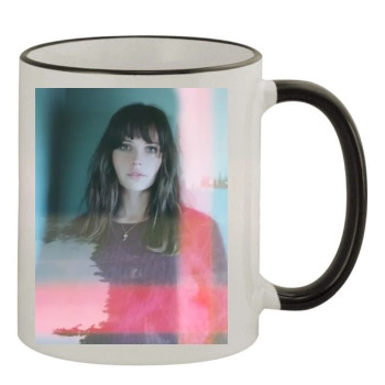 Felicity Jones 11oz Colored Rim & Handle Mug