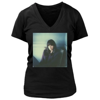 Felicity Jones Women's Deep V-Neck TShirt