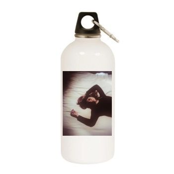 Felicity Jones White Water Bottle With Carabiner