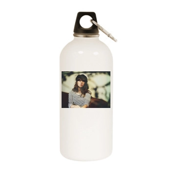 Felicity Jones White Water Bottle With Carabiner