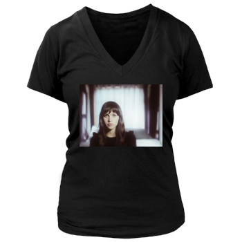 Felicity Jones Women's Deep V-Neck TShirt