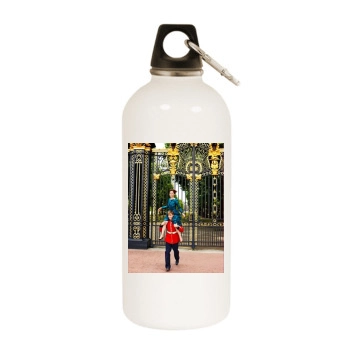 Felicity Jones White Water Bottle With Carabiner