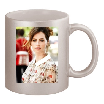 Felicity Jones 11oz Metallic Silver Mug