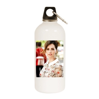 Felicity Jones White Water Bottle With Carabiner