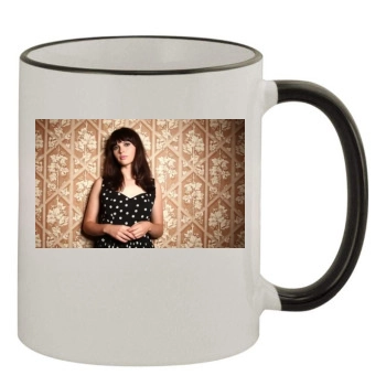 Felicity Jones 11oz Colored Rim & Handle Mug