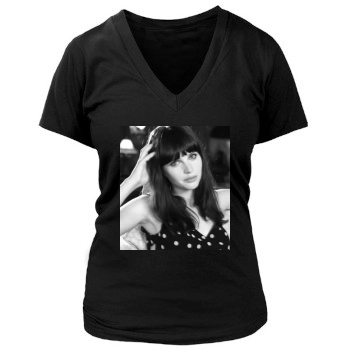 Felicity Jones Women's Deep V-Neck TShirt