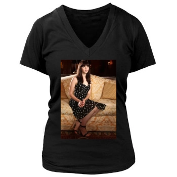 Felicity Jones Women's Deep V-Neck TShirt