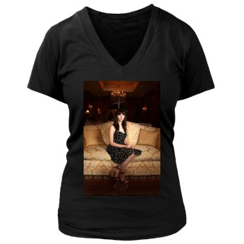 Felicity Jones Women's Deep V-Neck TShirt