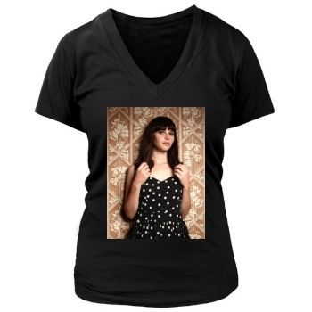 Felicity Jones Women's Deep V-Neck TShirt