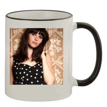 Felicity Jones 11oz Colored Rim & Handle Mug