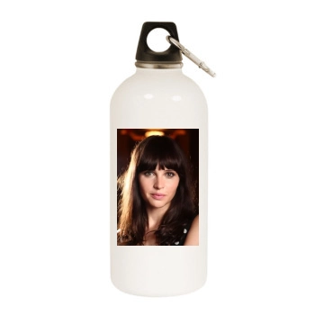 Felicity Jones White Water Bottle With Carabiner