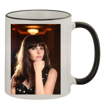 Felicity Jones 11oz Colored Rim & Handle Mug