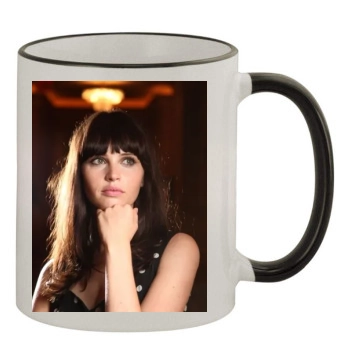 Felicity Jones 11oz Colored Rim & Handle Mug