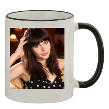 Felicity Jones 11oz Colored Rim & Handle Mug