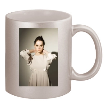 Felicity Jones 11oz Metallic Silver Mug