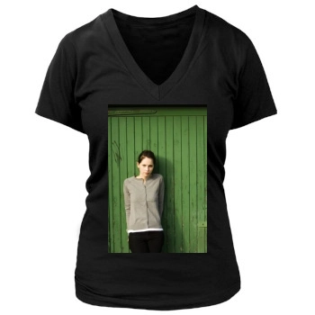 Felicity Jones Women's Deep V-Neck TShirt