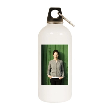 Felicity Jones White Water Bottle With Carabiner