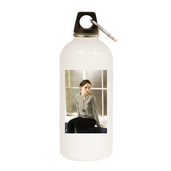 Felicity Jones White Water Bottle With Carabiner