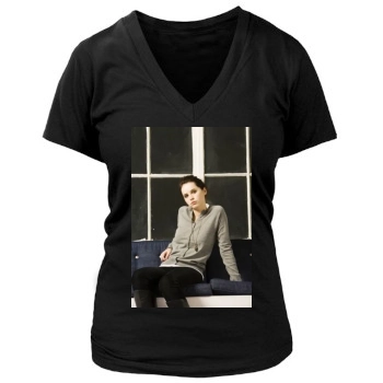 Felicity Jones Women's Deep V-Neck TShirt