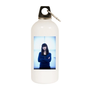 Felicity Jones White Water Bottle With Carabiner