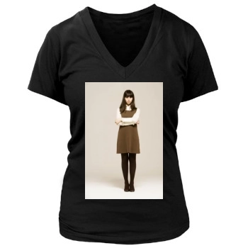 Felicity Jones Women's Deep V-Neck TShirt