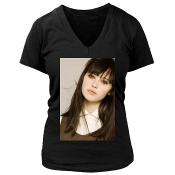 Felicity Jones Women's Deep V-Neck TShirt